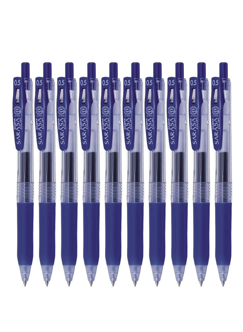 ZEBRA 10 Piece Sarasa Clip Roller Ball Pen 0.5mm  - Image 1