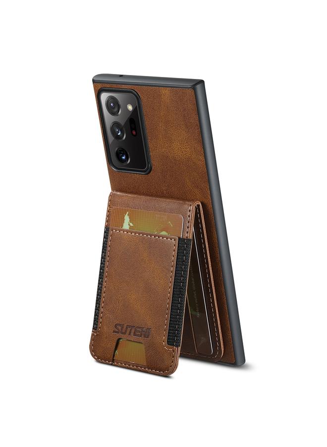 Suteni Case For Samsung Galaxy Note20 5G H03 Oil Wax Leather Wallet Stand Back Phone Case - Image 3