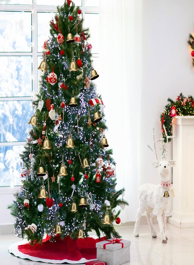 Shimeyao 100 Pieces Bells Bronze Jingle 1.5 x 1.57 Inch Vintage Small Bells with Spring Hooks for Christmas Craft Wind Chimes Dog Potty Training Doorbell Wedding Decor Craft Making Hanging Favor - Image 3