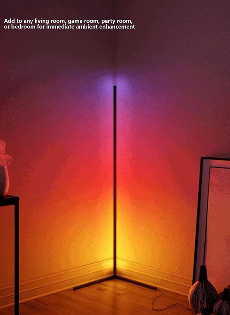 Remote & App Control Color Changing Corner Lamp Modern RGB Floor Light Lighting Modes And Dimmable LED