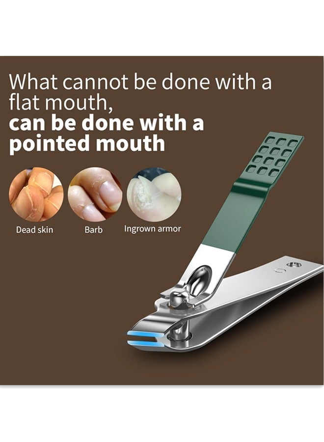 مجموعة قلاصات الأظافر، فائقة الحدة قوية من الفولاذ المقاوم للصدأ قلاصات الأظافر، أداة إصلاح قاطعات الأظافر، قاطع أظافر الرجال والنساء (أخضر) - Image 2