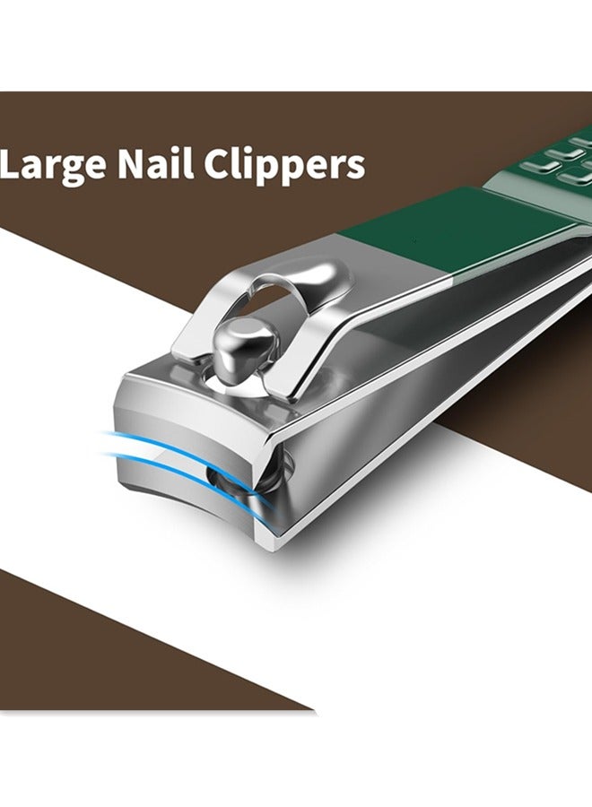 مجموعة قلاصات الأظافر، فائقة الحدة قوية من الفولاذ المقاوم للصدأ قلاصات الأظافر، أداة إصلاح قاطعات الأظافر، قاطع أظافر الرجال والنساء (أخضر) - Image 4
