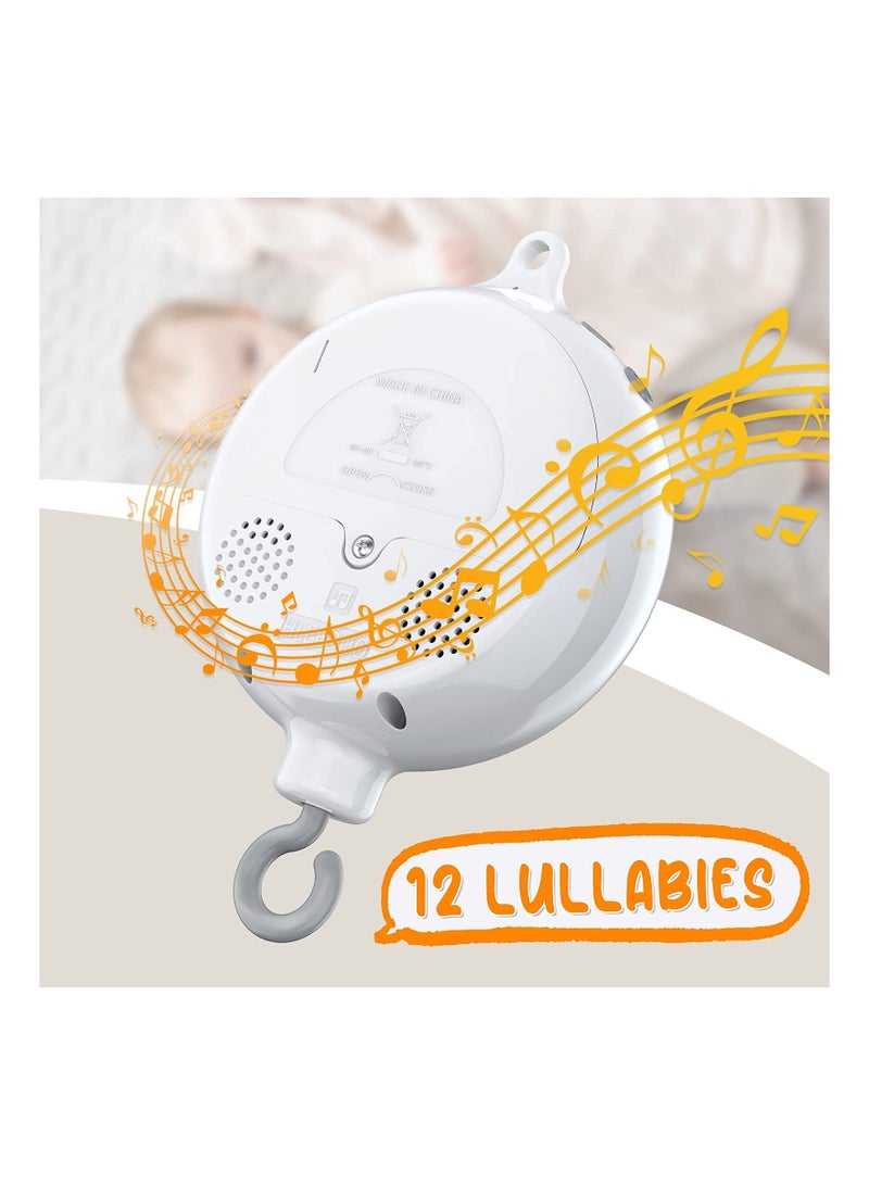 Y&D Baby Crib Mobile Arm with Music Box Spin Motor,23 Inch,Volume Control,3 Modes(Turn & Music,Turn Only, Only),Nursery Decor Hanger,Holder for DIY Clamp Mobile,12 Lullabies,30 Min Auto-Off - Image 4