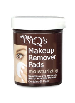 Andrea Andrea Eye Q's Eye Make Up Remover, Eye Q's Moisturizing, 65 pads 