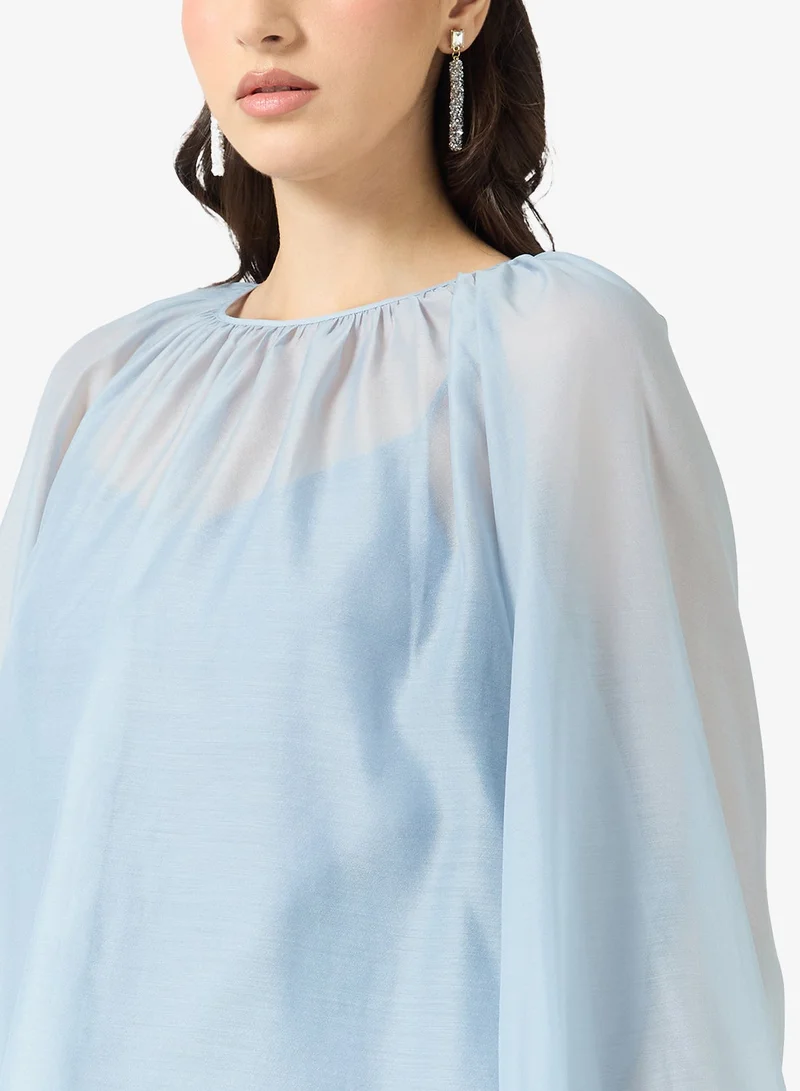 Ted Baker  Organza Puff Sleeve Blouse for Women | Best Price UAE