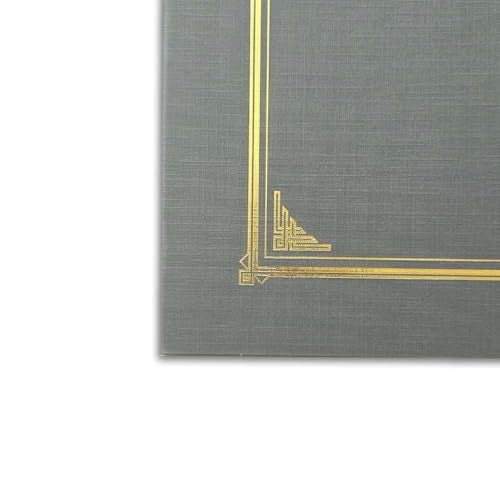 Geographics Classic Linen Gray Certificate Holders with Gold Foil – Fits 8.5" x 11", A4 & 10" x 8" Documents – Premium Linen Finish Diploma & Award Covers, 6 per Pack - Image 5