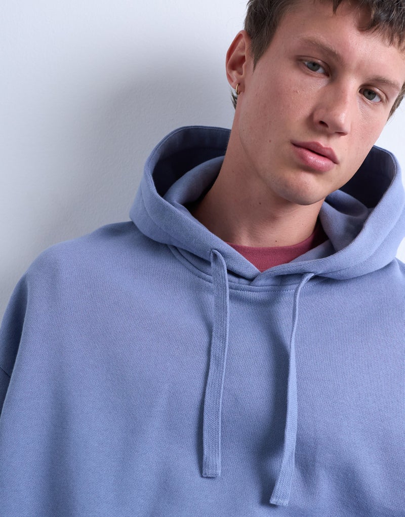 Topman oversized fit hoodie in mid blue - Image 3