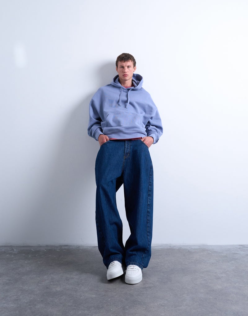 Topman oversized fit hoodie in mid blue - Image 5