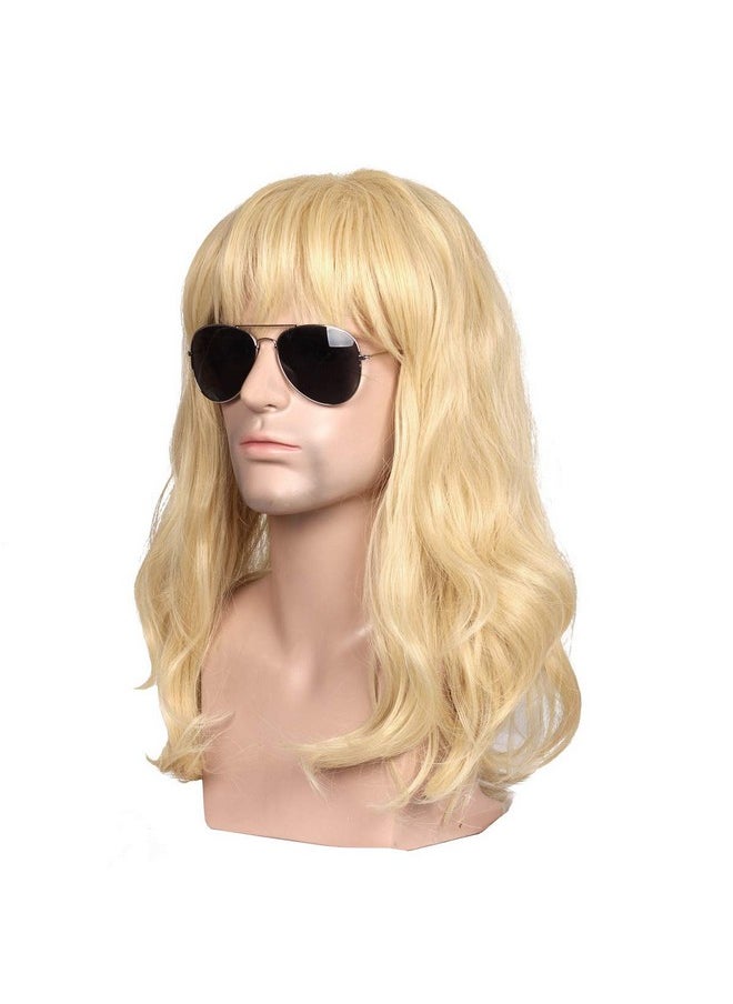 ColorGround - Long Wavy 80S Men Fashion Smart Rocker Style Wig - Image 1