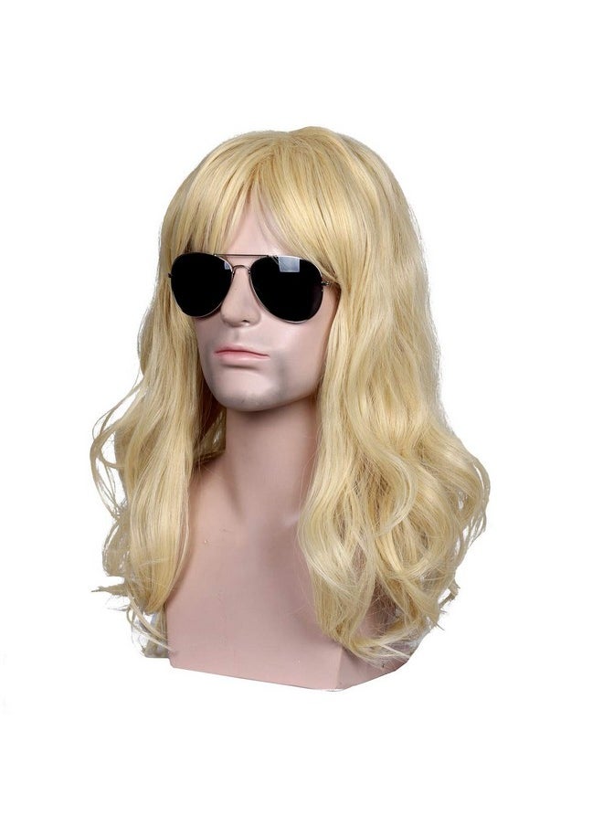 ColorGround - Long Wavy 80S Men Fashion Smart Rocker Style Wig - Image 1