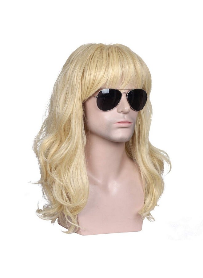 ColorGround - Long Wavy 80S Men Fashion Smart Rocker Style Wig - Image 1