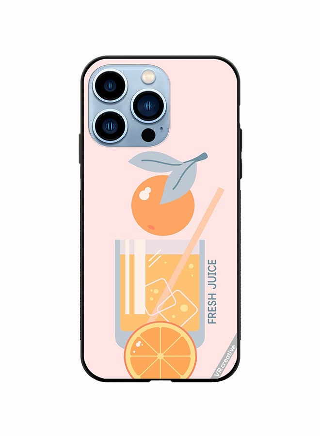 VR CREATIVE غطاء حماية لهاتف Apple iPhone 14 Pro Max تصميم عصير البرتقال متعدد الألوان - Image 1