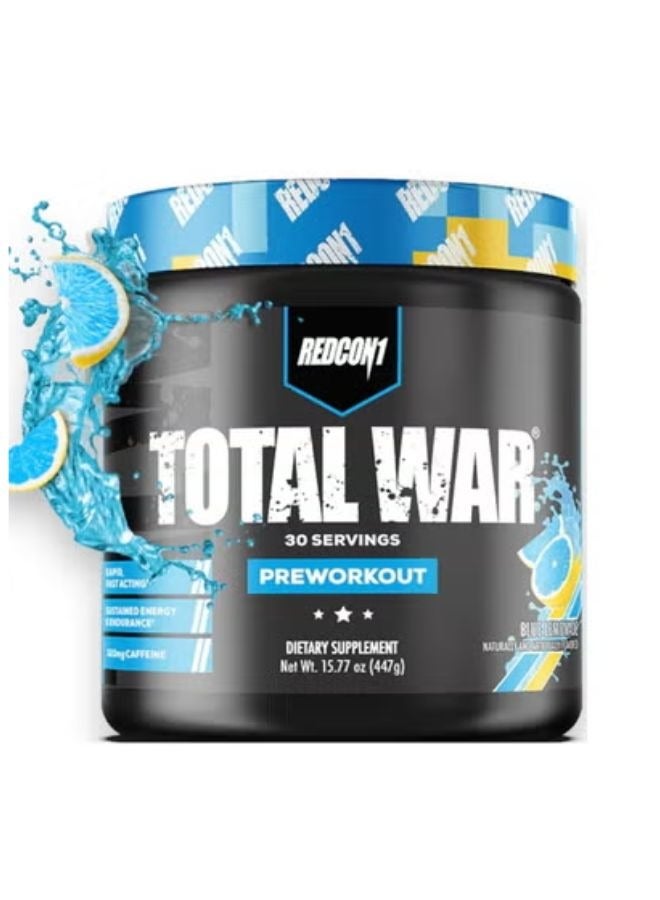 REDCON1 Total War Pre -Workout, Blue Lemonade Flavour, 30 Servings
