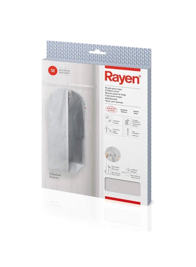 ريان غطاء ملابس بسحاب من Rayen 2036.11 – مقاوم للغبار والرطوبة والعث – شفاف 60×135 سم - Image 1
