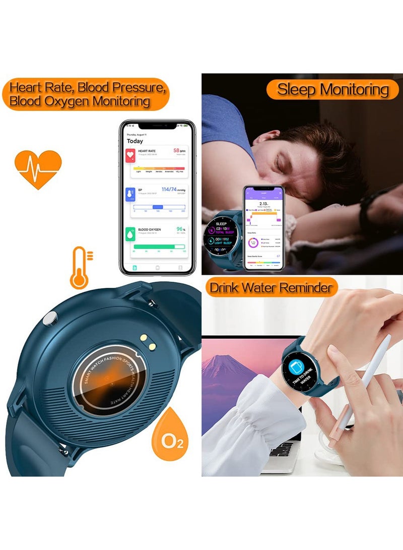 Arabest 0.3inch Ultra Thin Smart Watch Fitness Tracker Pedometer with Heart Rate, Blood Pressure, Blood Oxygen and Sleep Monitoring Functions, Support Message Synchronization, Multiple OSD Languages - Image 2