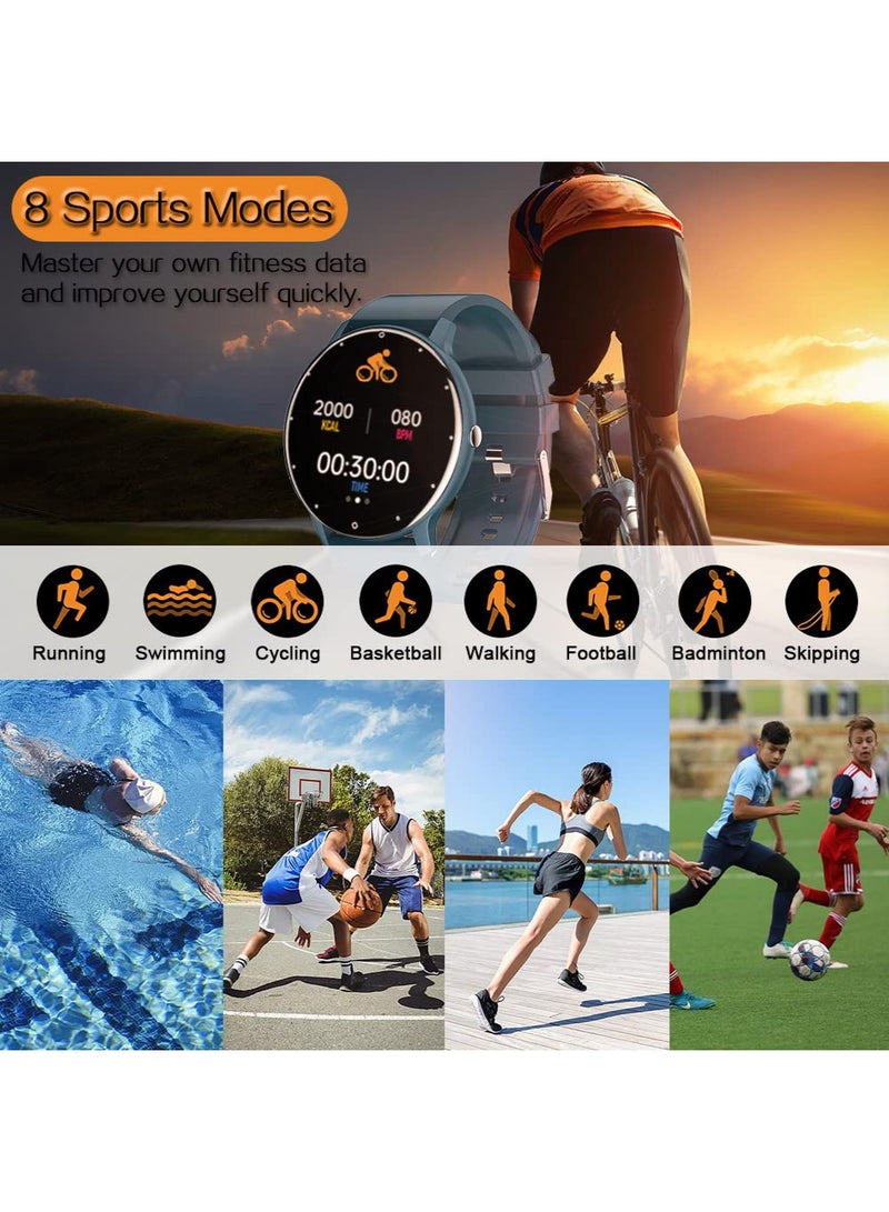 Arabest 0.3inch Ultra Thin Smart Watch Fitness Tracker Pedometer with Heart Rate, Blood Pressure, Blood Oxygen and Sleep Monitoring Functions, Support Message Synchronization, Multiple OSD Languages - Image 3