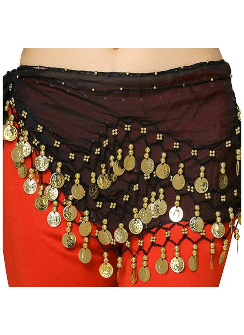 Generic Belly Dance Hip Scarf Waist Belt With Gold Coins  - Image 2
