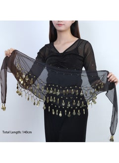 Generic Belly Dance Hip Scarf Waist Belt With Gold Coins  - Image 5