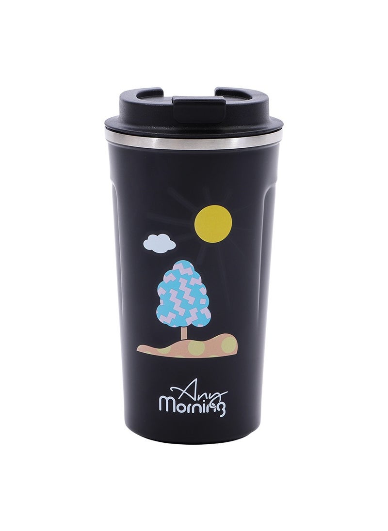 Any Morning Stainless Steel Travel Coffee Mug 510ml, Thermos Mug, Vacuum Insulation, BPA-Free, Leak-Proof Lid, Travel Mug Keeps Drinks Hot for 10hrs, Cold for 24hrs, Ideal for Travel - SK22016  - Image 1