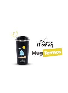 Any Morning Stainless Steel Travel Coffee Mug 510ml, Thermos Mug, Vacuum Insulation, BPA-Free, Leak-Proof Lid, Travel Mug Keeps Drinks Hot for 10hrs, Cold for 24hrs, Ideal for Travel - SK22016  - Image 4