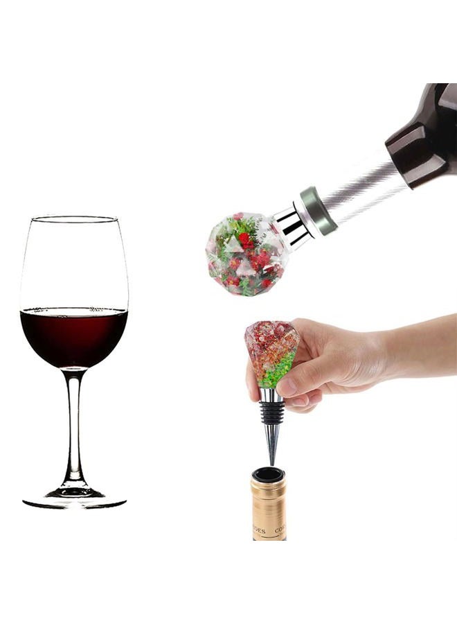 JIOFAVIU 15 Pcs Resin Wine Bottle Stoppers Molds Set, Wine Stopper Silicone Molds for Epoxy Resin (5 Molds and 10 Stoppers with 10 Screws) - Image 5