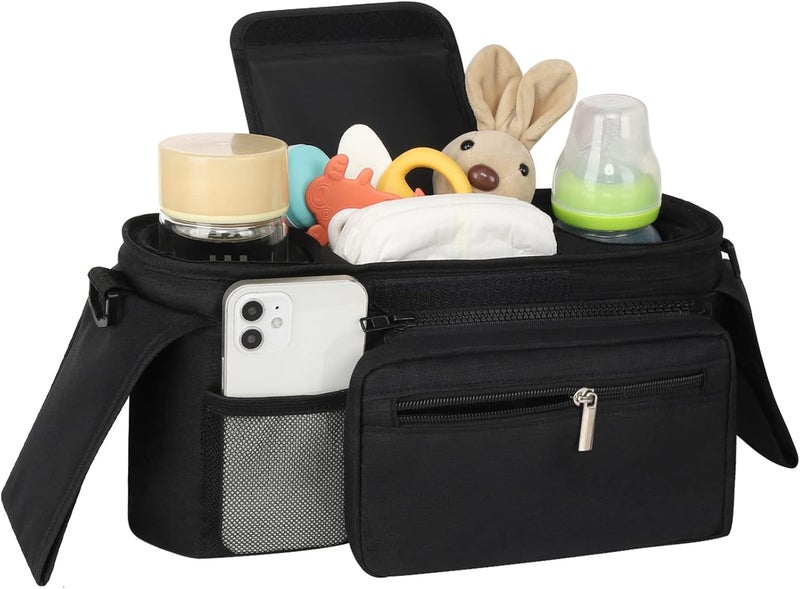 Accmor Universal Stroller Organizer with Insulated Cup Holder - Image 3