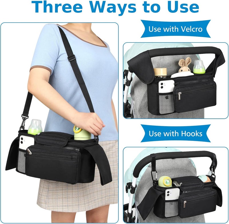 Accmor Universal Stroller Organizer with Insulated Cup Holder - Image 5