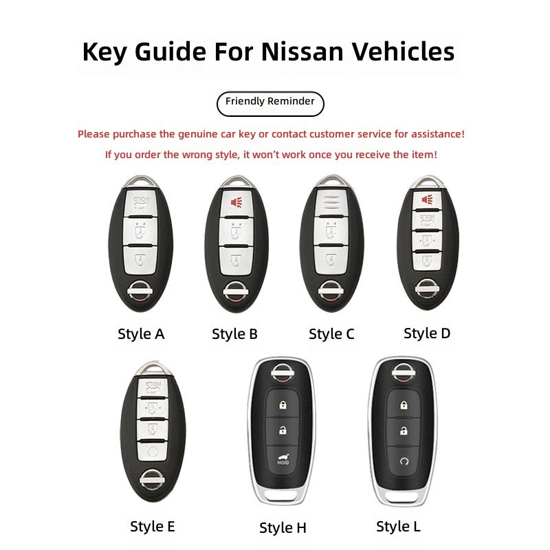 Nissan 14th Generation Sylphy Key Case, Nissan Qashqai, Teana, X-Trail, Glory, Tiida, Murano, Kicks Keychain