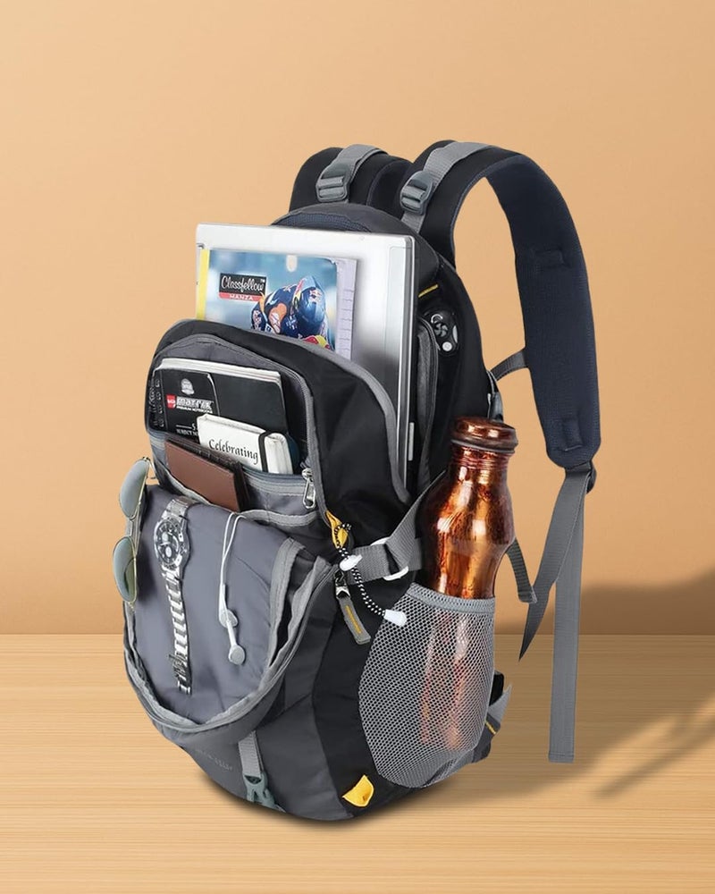 Wesley Spartan 45 Ltr Unisex trekking Rucksack Travel Backpack with Raincover and Internal Organiser (Black) - Image 2