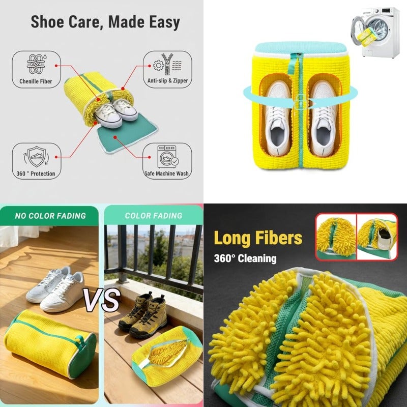 حقيبة غسيل الأحذية - تنظيف شامل 360 درجة - Image 1