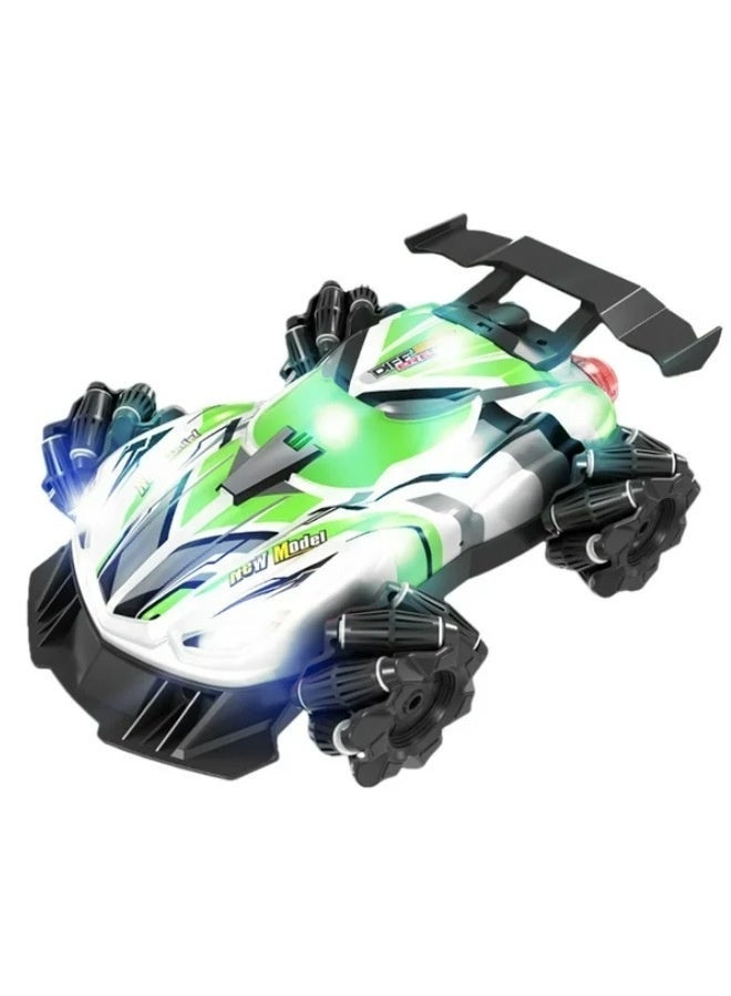 Green Off Road Rc Car Toy With Water Spray Effects, Drift Capability And Music Sounds, Rechargeable Adventure Vehicle - Image 1