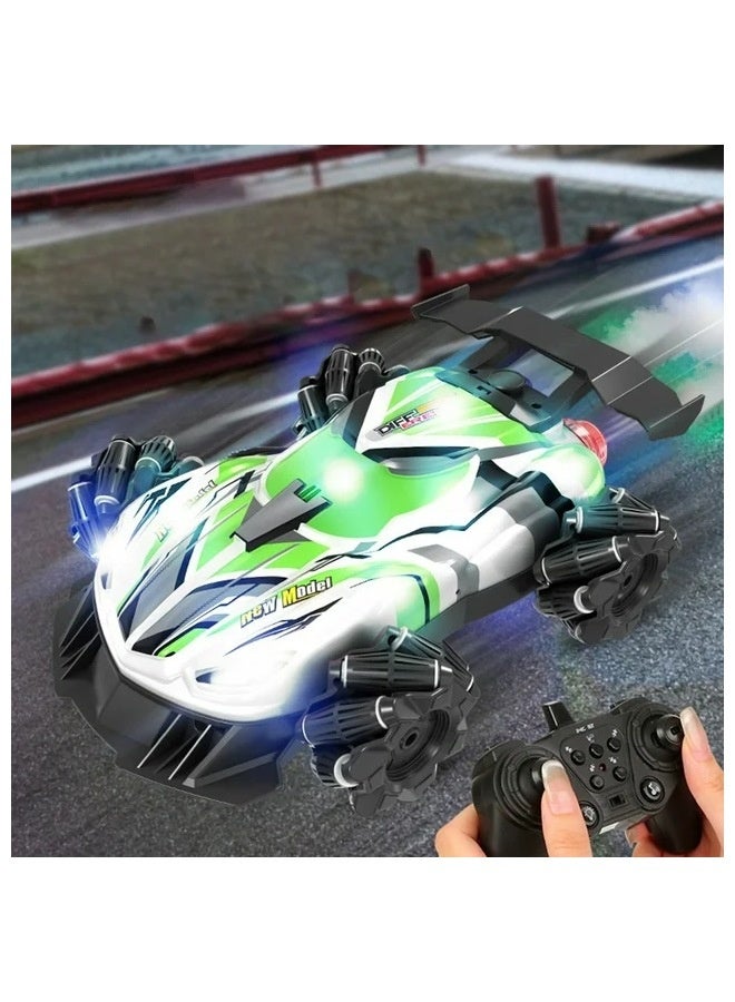 Green Off Road Rc Car Toy With Water Spray Effects, Drift Capability And Music Sounds, Rechargeable Adventure Vehicle - Image 2