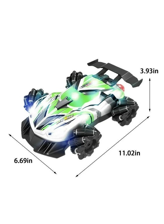Green Off Road Rc Car Toy With Water Spray Effects, Drift Capability And Music Sounds, Rechargeable Adventure Vehicle - Image 5