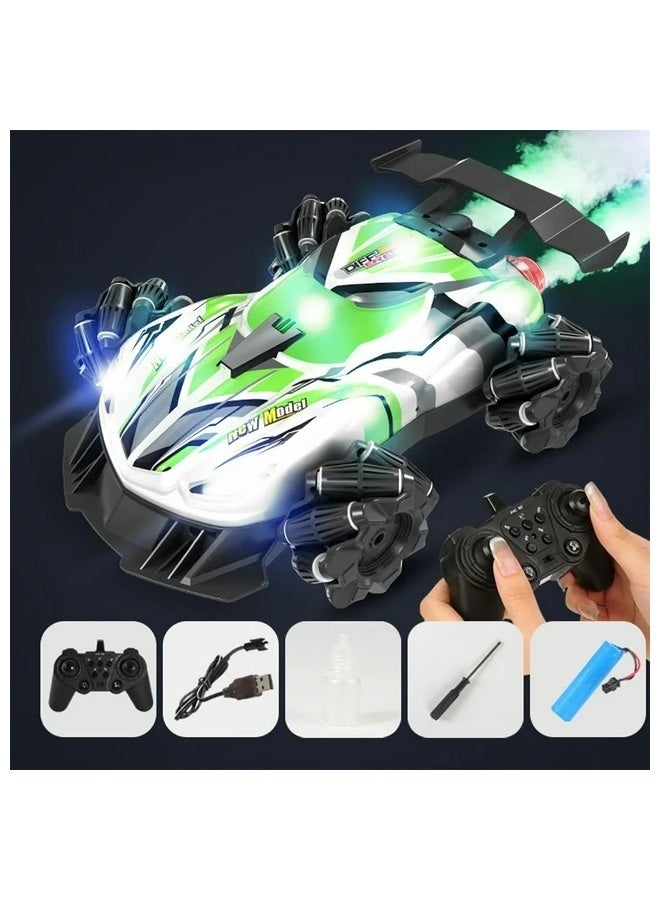Green Off Road Rc Car Toy With Water Spray Effects, Drift Capability And Music Sounds, Rechargeable Adventure Vehicle - Image 4