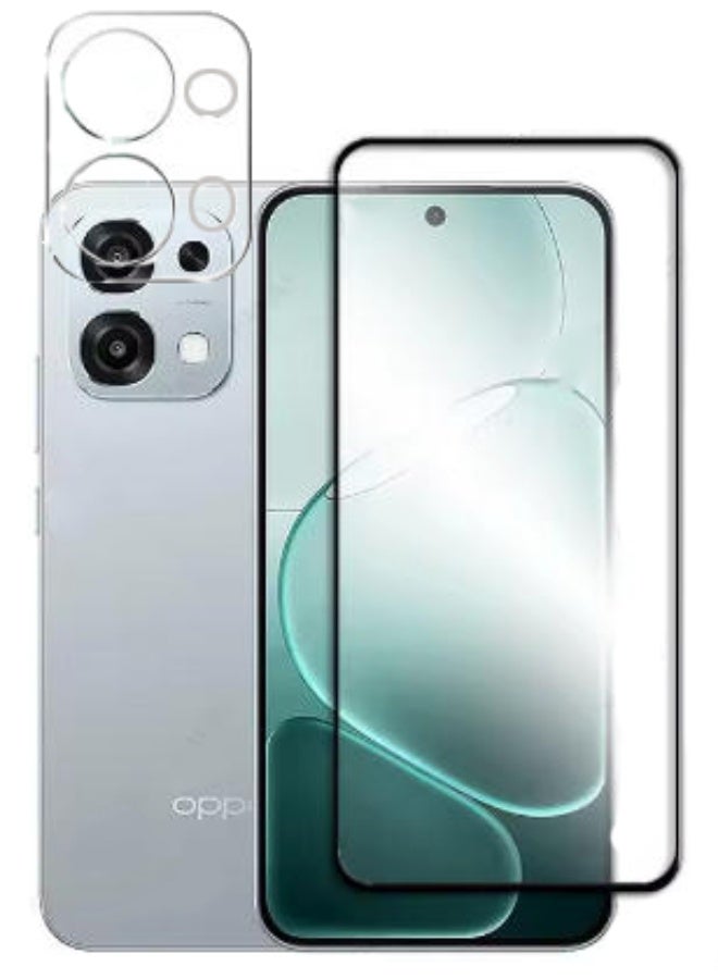 2 in 1 Tempered Glass Screen Protector for OPPO A6 Pro with Camera Lens Protector,9H Hardness Protective Film for OPPO A6 Pro, High Clear, Anti Scratch, Bubble Free Tempered Glass Film - Image 1