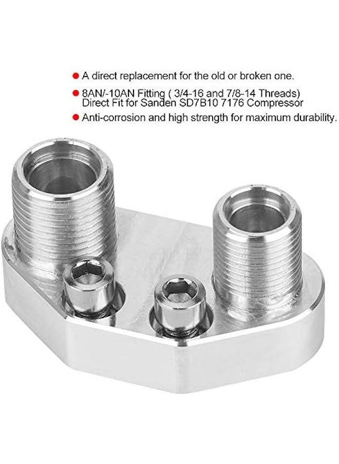 Polished AC Compressor Adapter Fitting for Sanden SD7B10 7176, Quick Connect Joint - pzsku/Z7A7275224F77797972BCZ/45/_/1730690515/b9c5e70e-ff6a-48b6-9636-b2a305babc3c