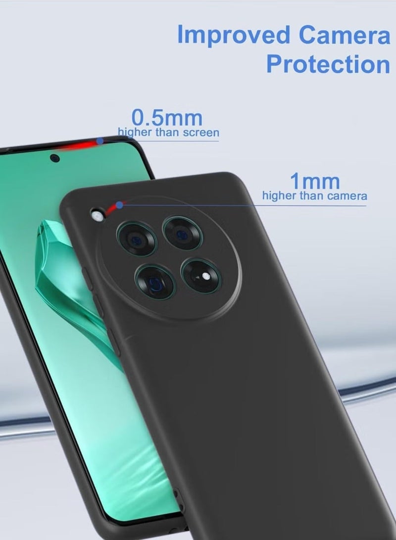 MUNTAQI OnePlus 12R 2024 Liquid Gel Rubber Bumper Case – Slim Shockproof Hard Shell with Soft Microfiber Lining Cushion for OnePlus 12R 5G 2024 - Image 2