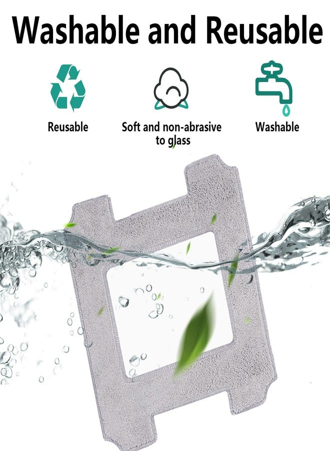 Frexusuent Cleaning Rag for Ecovacs Winbot W2 Omni, W1 Pro, W1 Window Vacuum Cleaner Robot, Washable and Reusable W2 Omni Mop Cloth W1 Mop Pad Accessories 9 Pcs - Image 4
