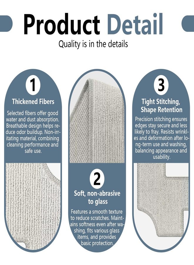 Frexusuent Cleaning Rag for Ecovacs Winbot W2 Omni, W1 Pro, W1 Window Vacuum Cleaner Robot, Washable and Reusable W2 Omni Mop Cloth W1 Mop Pad Accessories 9 Pcs - Image 3