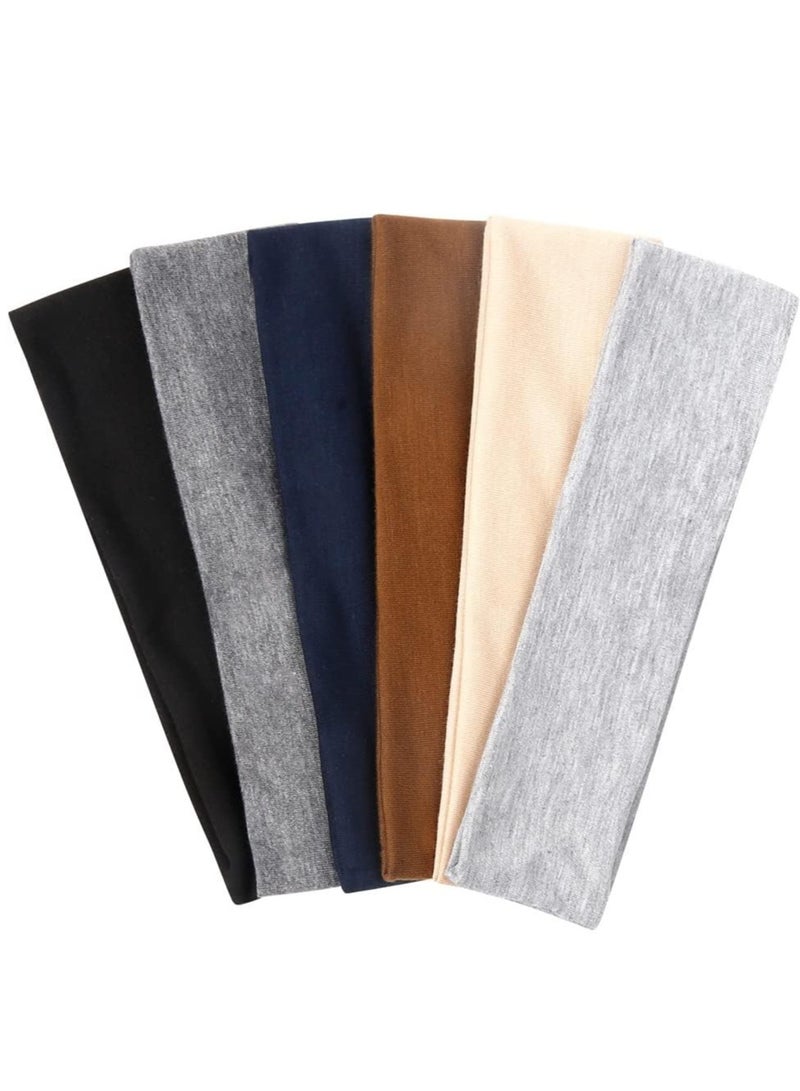 Generic Headbands for Women Short Hair Non Slip Elastic Sweat Hairbands Soft Fabric Hair Bands Workout Yoga Running Sport Thin Hair Wrap for Girls  - Image 1