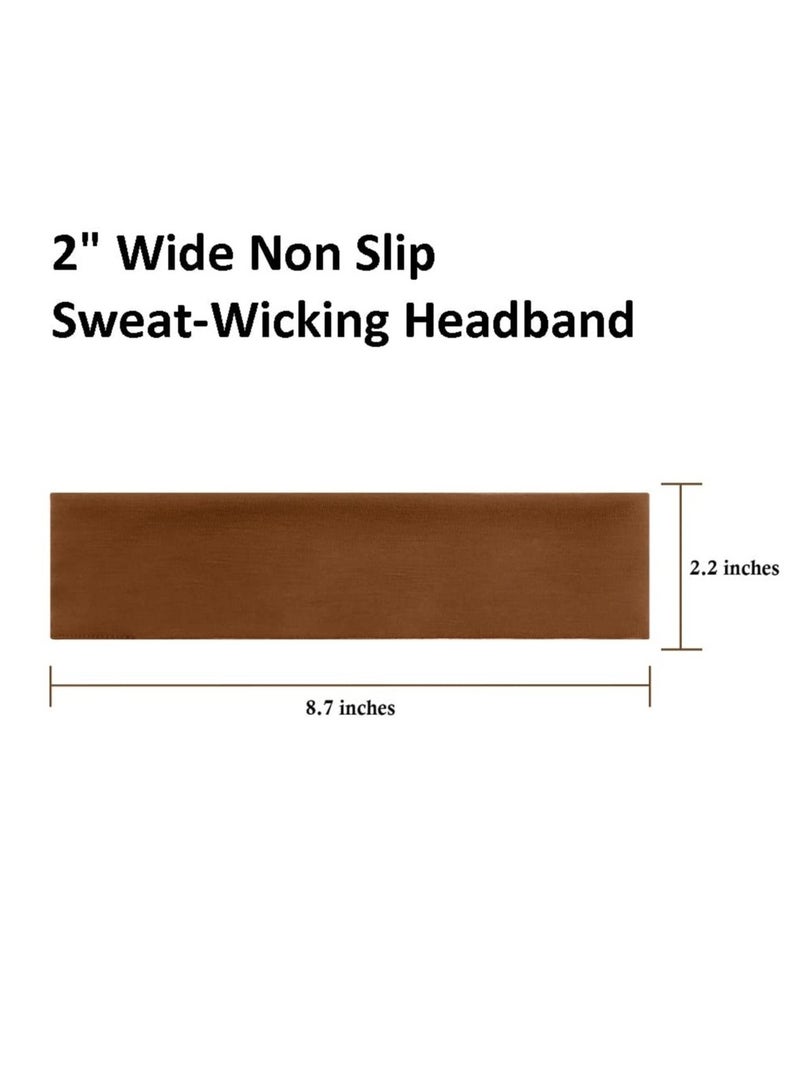 Generic Headbands for Women Short Hair Non Slip Elastic Sweat Hairbands Soft Fabric Hair Bands Workout Yoga Running Sport Thin Hair Wrap for Girls  - Image 3