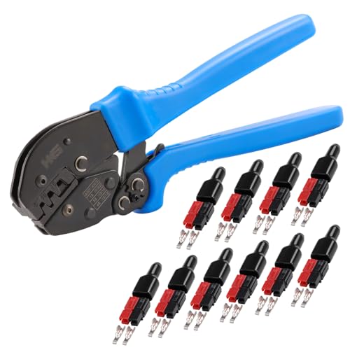 HKS Ratchet Powerpole Crimping Tool 31Pcs Kit with 15A 30A 45A Power Connectors and Caps Crimper with Buildin Orientation Block - Image 1