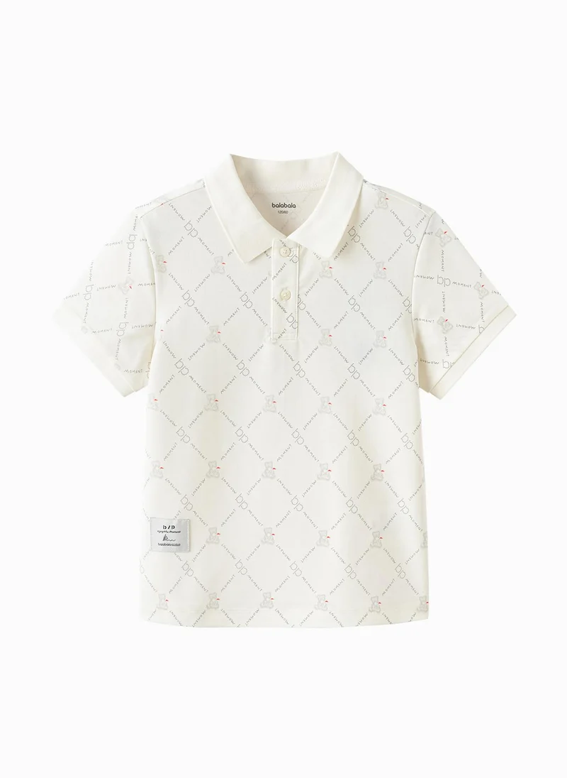 Balabala Kids Boys Lapel short-sleeved T-shirt