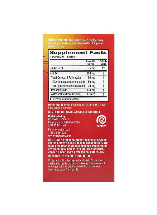 Schiff Schiff, MegaRed®, Omega-3 Krill Oil, Vanilla, 350 mg, 130 Softgels  - Image 2