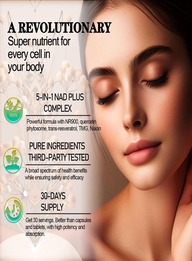 WellVeraVida NAD Supplements for Women & Men, Liposomal NAD Nicotinamide Riboside Resveratrol 900mg, TMG, Quercetin, Vitamin B3, Organic Liquid NAD Resveratrol Supplement for Longevity, Energy, Anti-Aging, Focus - Image 3