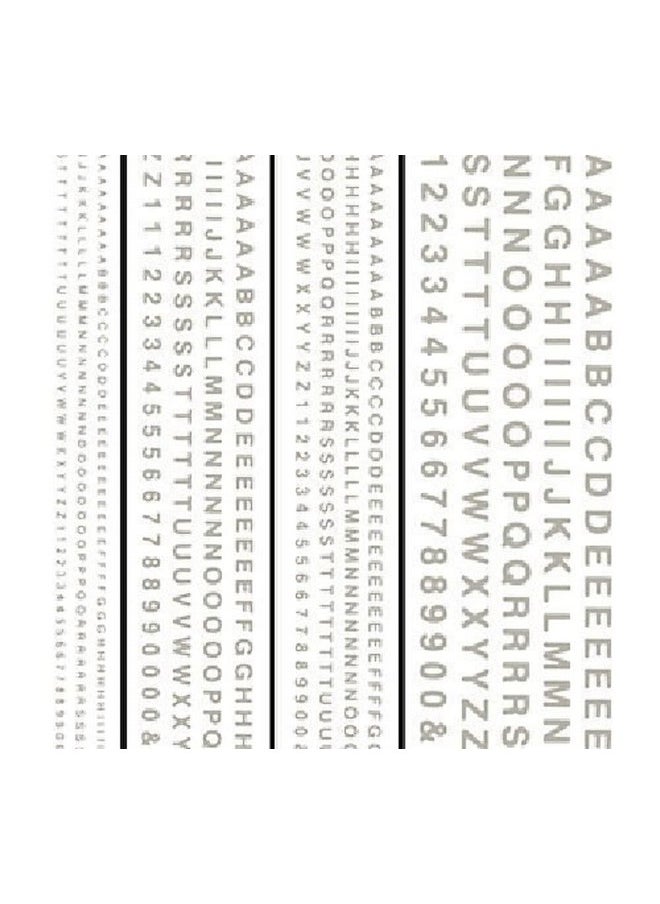 Woodland Scenics Woodland Scenics Dry Transfer Decals Railroad Gothic Letters White  - Image 2