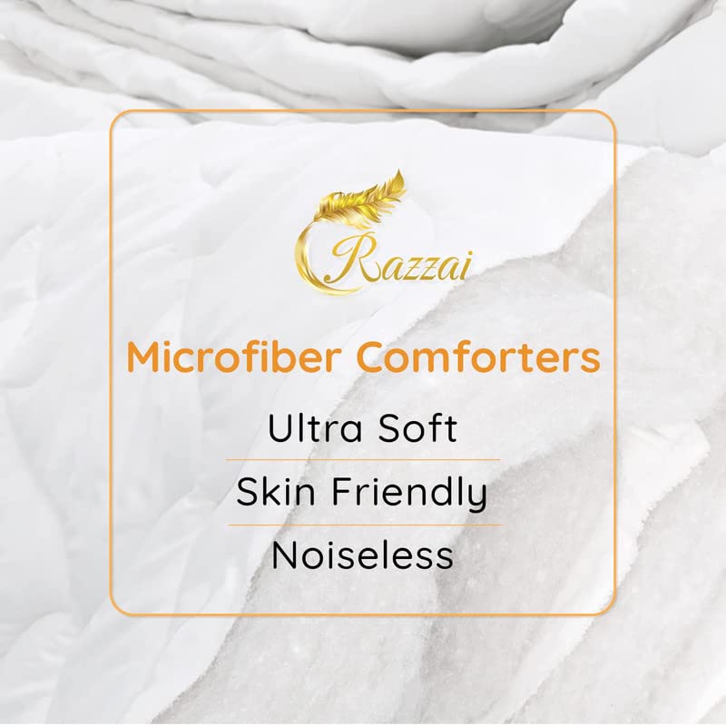 Razzai MammaYo Razzai 500 GSM Winter Comforter Premium Collection Quilted Comforter (90" x 100" Inches/228cm x 254cm) - Double Bed Comforter|Teal | Microfibre, lightweight - Image 5