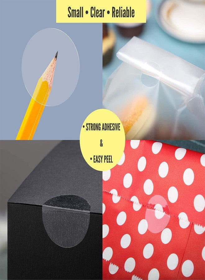 iberry's 1 inch Diameter Transparent Stickers|Transparent Stickers to Seal Boxes and Envelopes|Stickers for Order Packing- Set of 280 Stickers - Image 3
