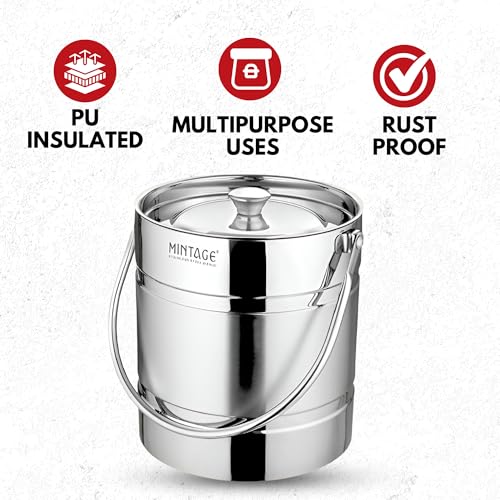 Mintage Milk Barni 5 Liters Stainless Steel Container | Storage Barni | Dolu Jar Ghee Dolchi | Strong Safe Durable Multipurpose Kitchenware Daily Use Platinum Plain - Image 3