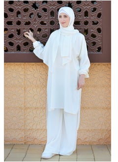 DAMAS COLLECTION P101-umrah essentials Jilbab for women with tow style Skirt or Trouser -4 piece Prayer Clothes for Muslim Women-Islamic Abaya Dress Outfit maxi with scarf and poket- Modest suit Women  - Image 2